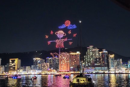 Busan Night Yacht Tour dengan Gwangalli Drone Light Show