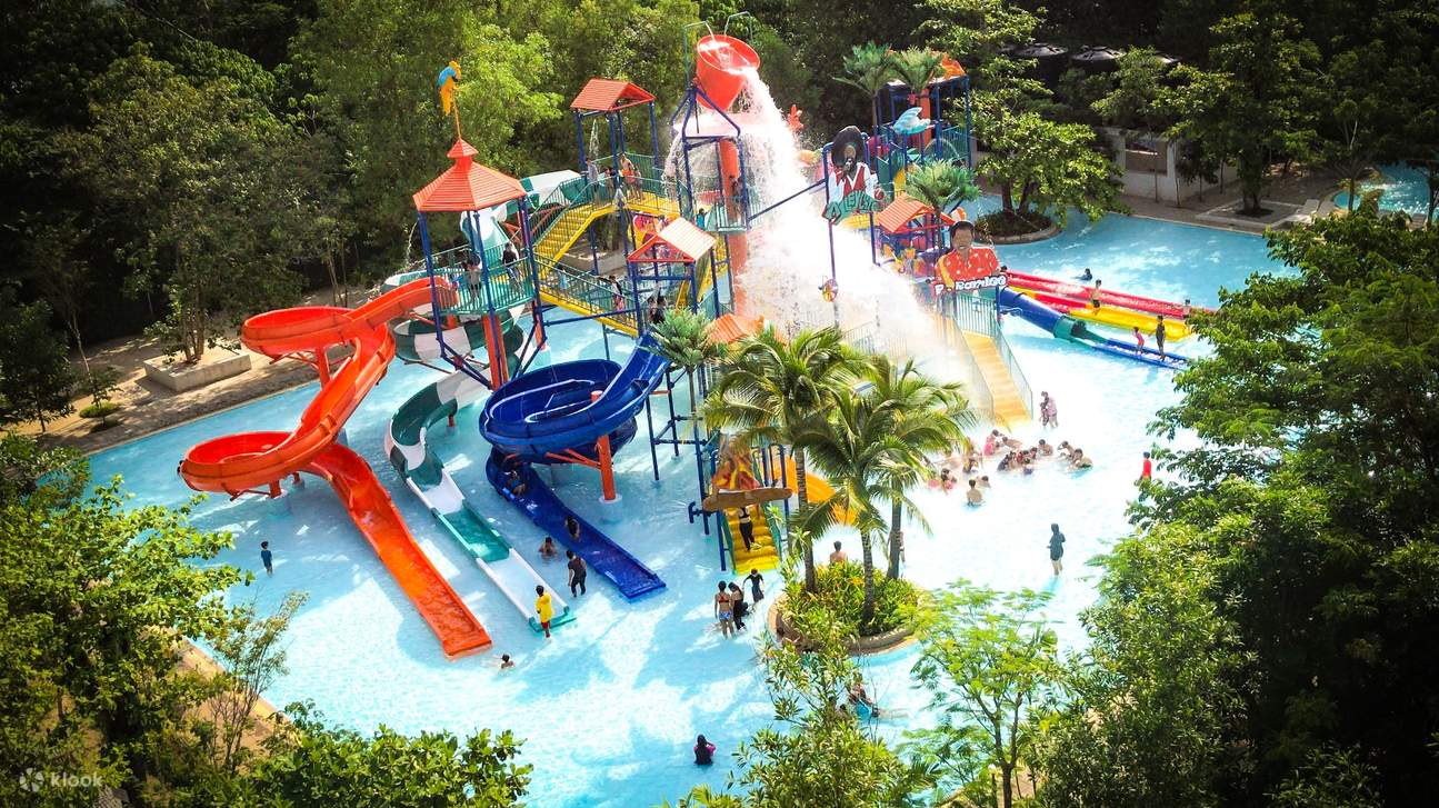 arial view of escape theme park